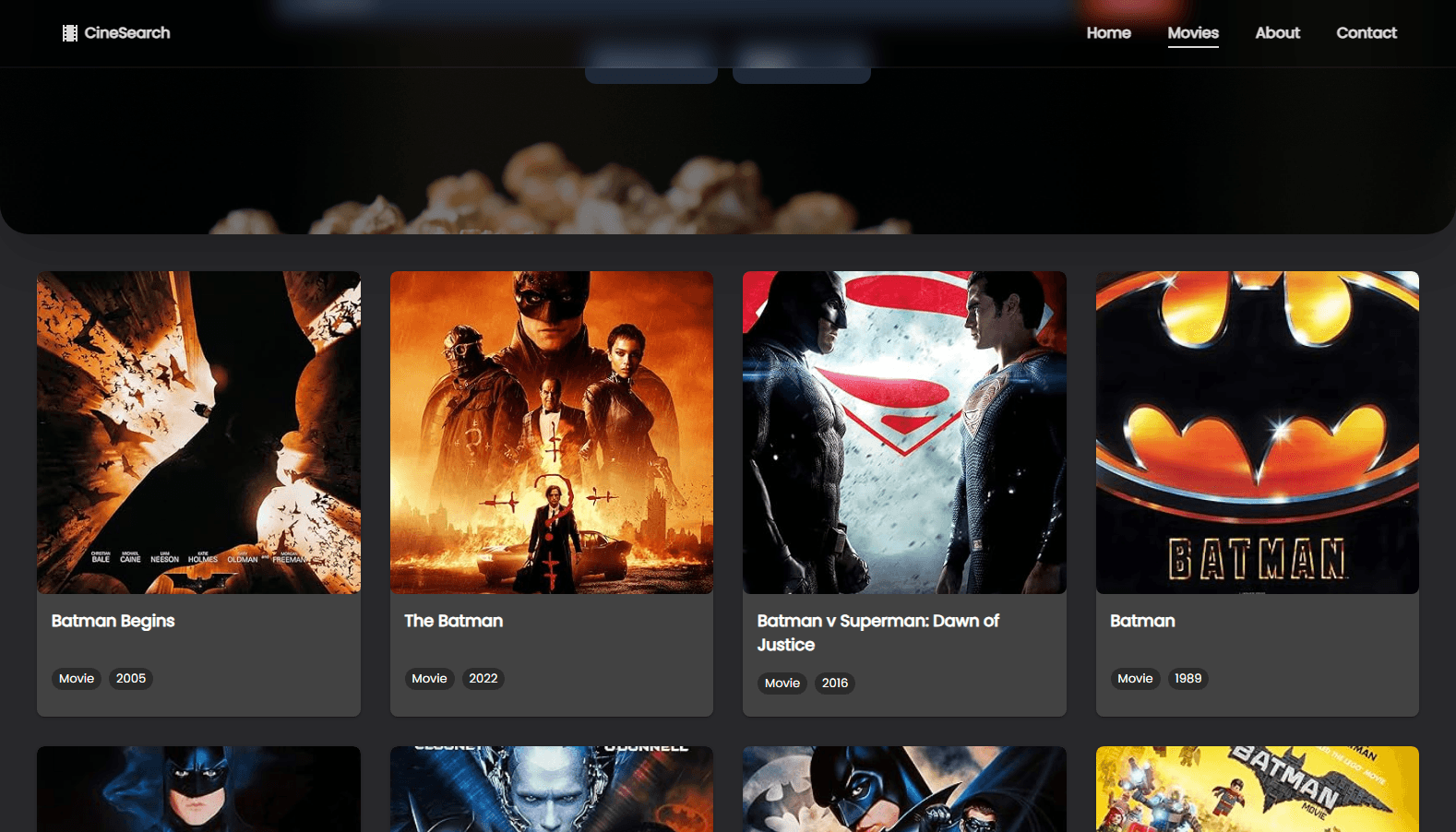 Cinesearch — Web & API Consumption project by Numan Nadeem